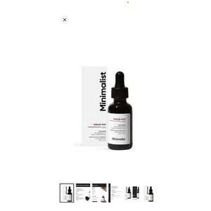 Minimalist 2% Salicylic Acid Face Serum for Acne Blackheads & Pores 30ml 1oz NEW